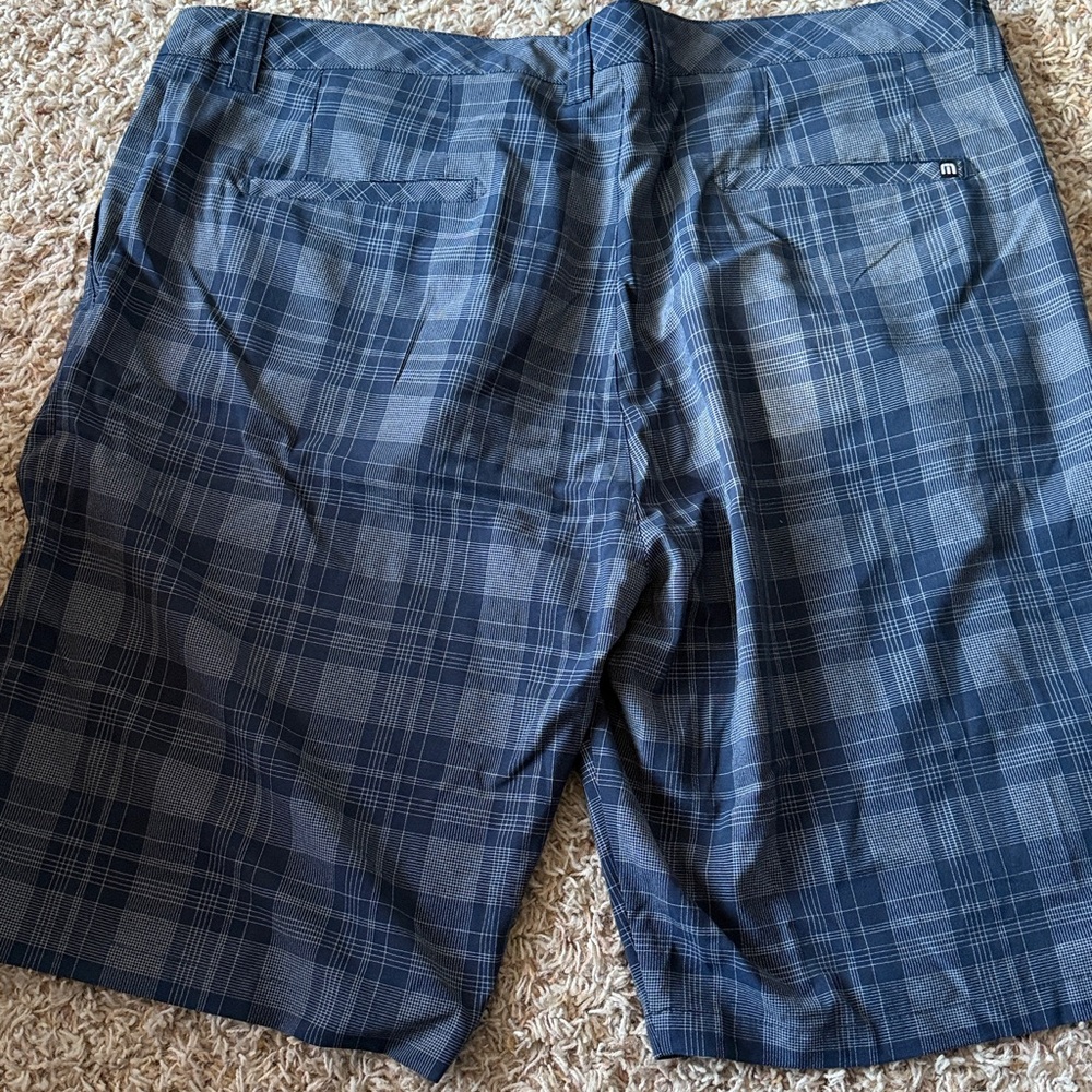Travis Mathew Navy Checkered Shorts - Picture 3 of 3